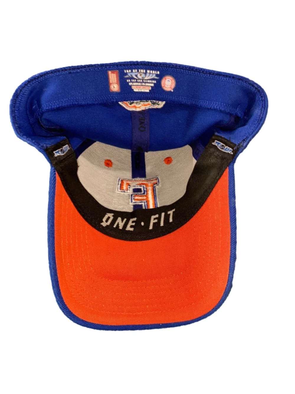 Top of the World Florida Gators Hat One Fit Blue Orange Officially Licensed